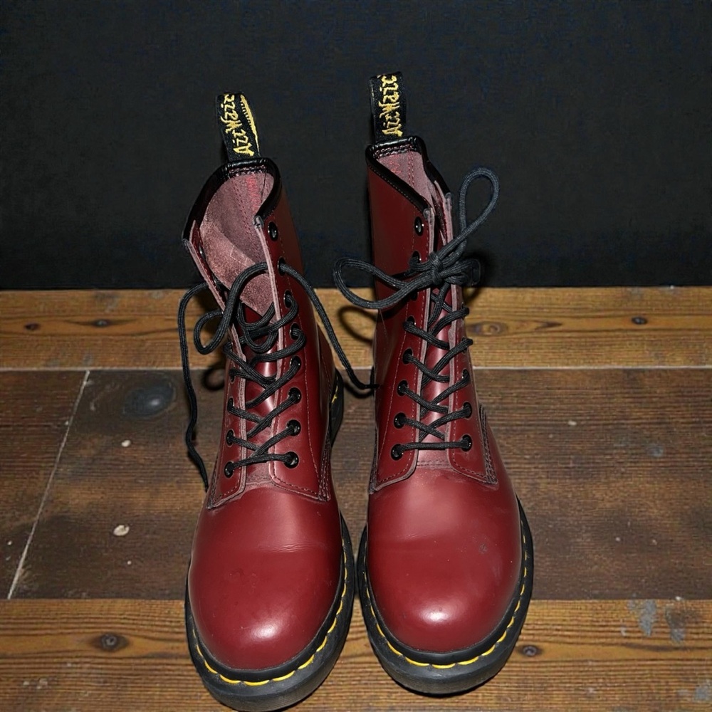 Dr. Martens Cherry Red Boots - Picture 5 of 8